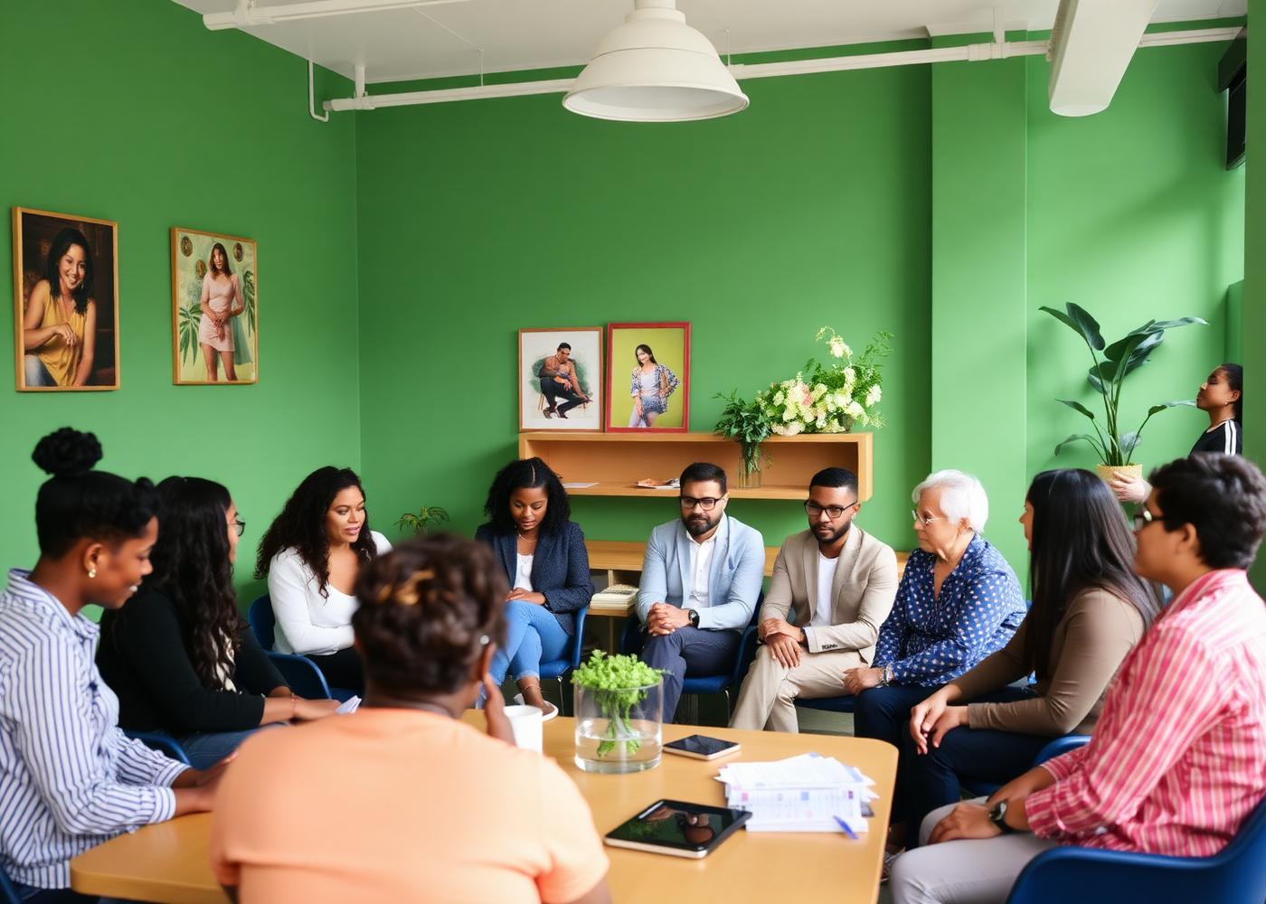 Diverse partners meeting to collaborate on community initiatives